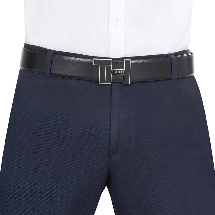 Tommy Hilfiger Bensted Reversible Semi Formal Belt Medium - Black And Brown