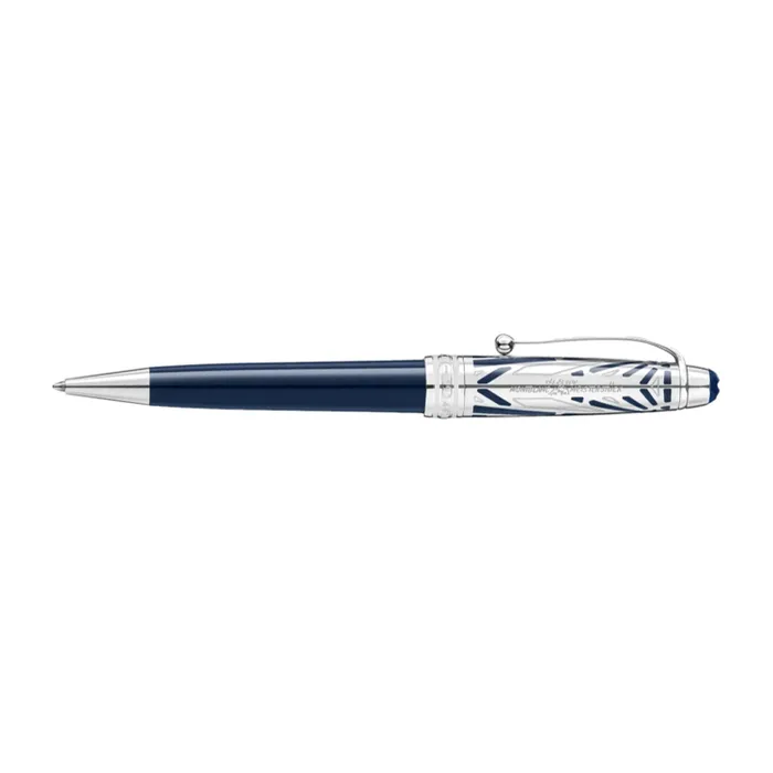 Montblanc 131348 MeisterstÃ¼ck The Origin Collection Doue Midsize Ballpoint Pen - Blue With Platinum Trims