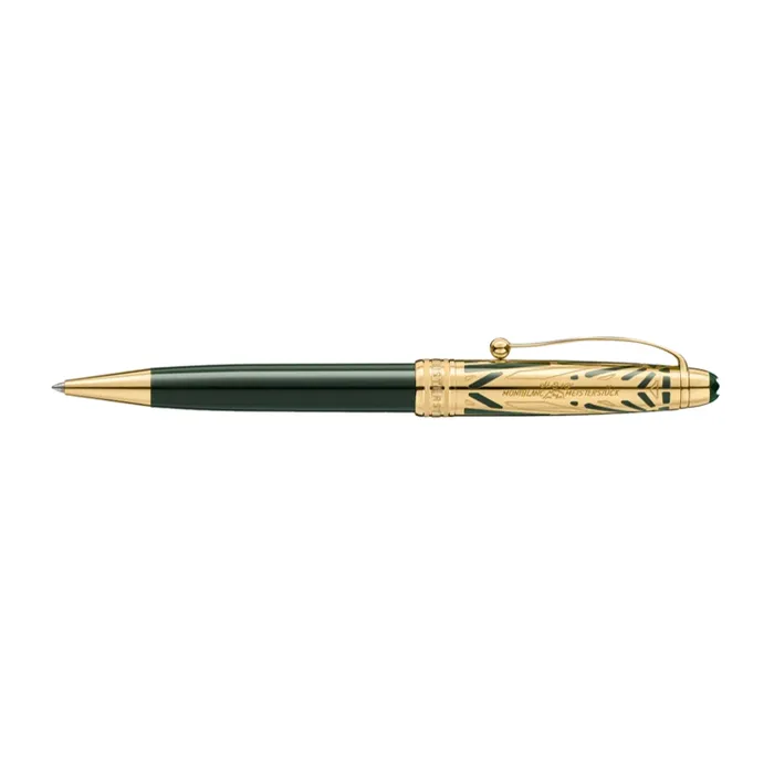 Montblanc 131352 MeisterstÃ¼ck The Origin Collection Doue Classic Ballpoint Pen - Green With Gold Trims