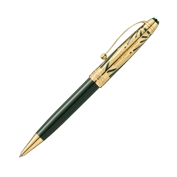 Montblanc 131352 MeisterstÃ¼ck The Origin Collection Doue Classic Ballpoint Pen - Green With Gold Trims