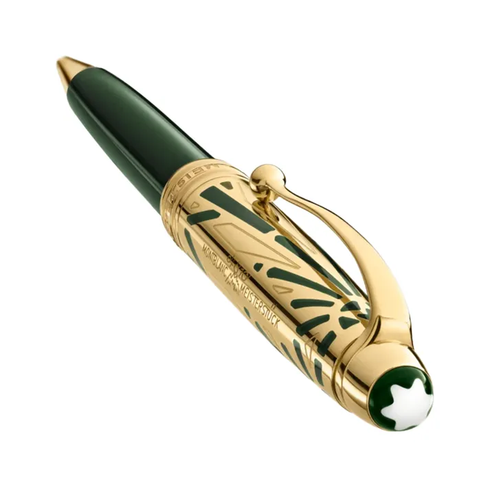 Montblanc 131352 MeisterstÃ¼ck The Origin Collection Doue Classic Ballpoint Pen - Green With Gold Trims