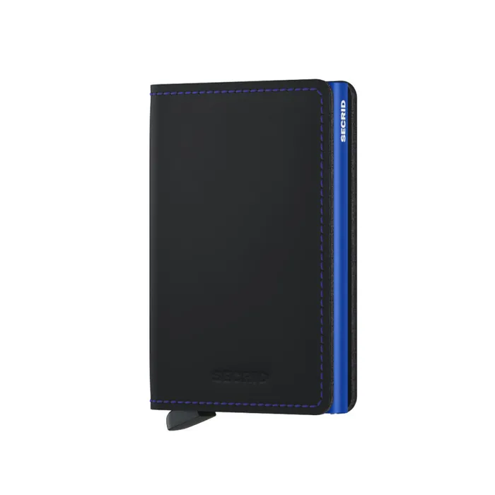 Secrid Slimwallet Matte Black & Blue
