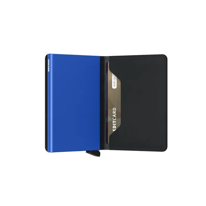 Secrid Slimwallet Matte Black & Blue