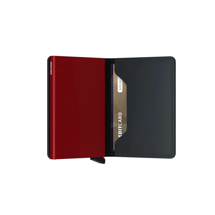 Secrid Slimwallet Matte Black & Red