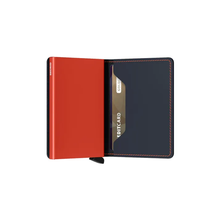 Secrid Slimwallet Matte Nightblue & Orange
