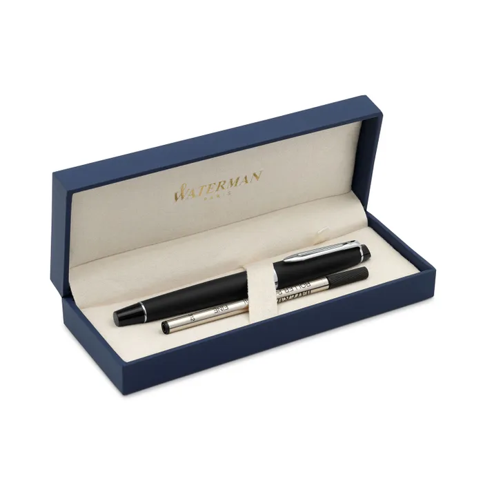 Waterman Expert Matte Black Chrome Trim Rollerball Pen
