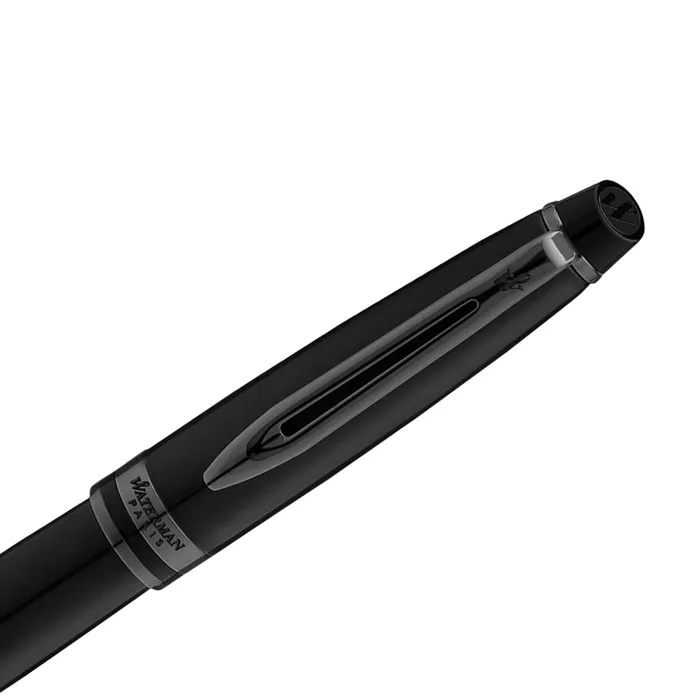 Waterman Expert Metallic Black Ruthenium Trims Fountain Pen - Medium
