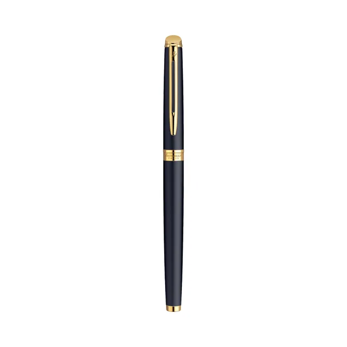 Waterman Hemisphere Matte Black Gold Trim Rollerball Pen