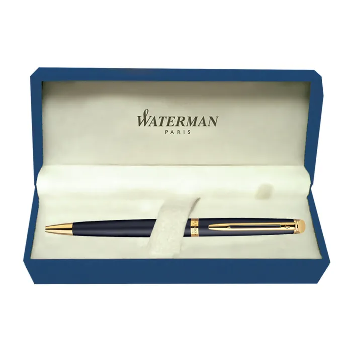 Waterman Hemisphere Matte Black Gold Trim Ballpoint Pen