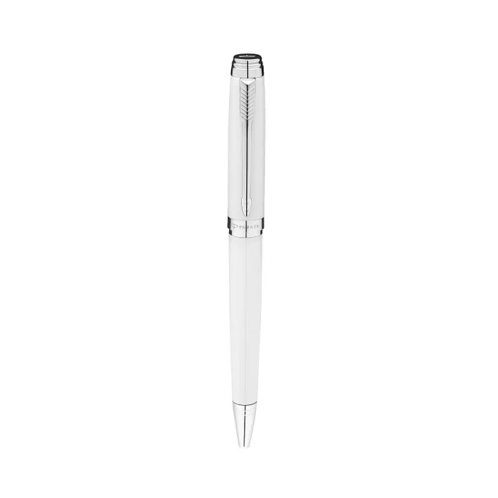 Parker Ambient White Chrome Trim Ballpoint Pen