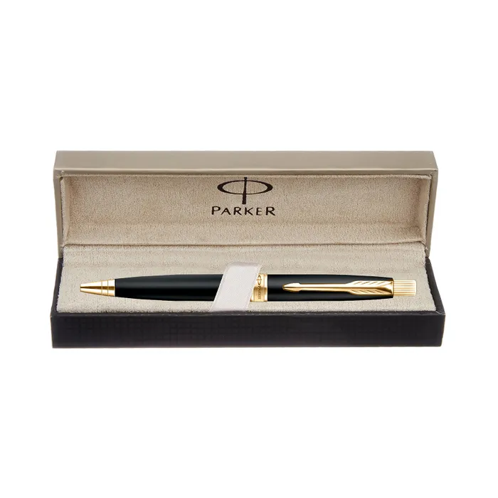 Parker Aster Matte Black Gold Trim Ballpoint Pen