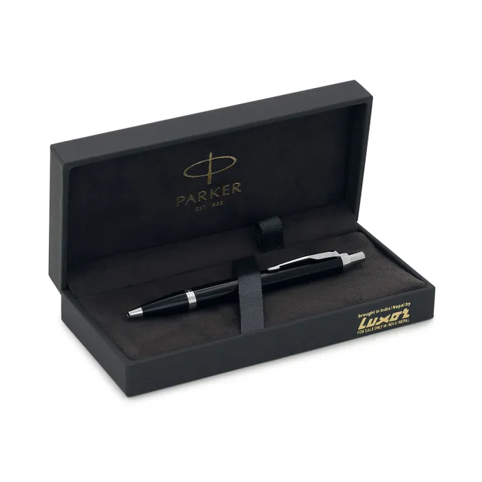Parker IM Metal Black Chrome Trim Ballpoint Pen