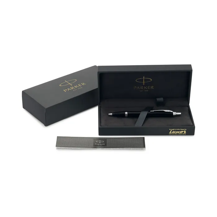 Parker IM Metal Black Chrome Trim Ballpoint Pen