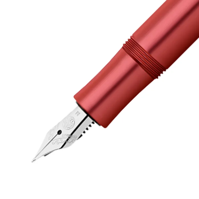 Kaweco Al Sport Fountain Pen Deep Red with Silver Trims - Medium
