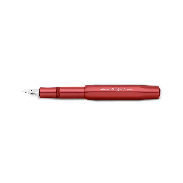 Kaweco Al Sport Fountain Pen Deep Red with Silver Trims - Medium