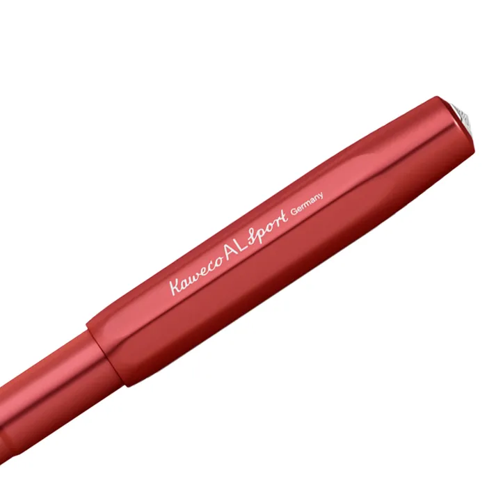 Kaweco Al Sport Fountain Pen Deep Red with Silver Trims - Medium