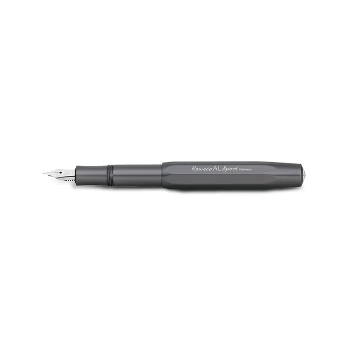 Kaweco Al Sport Fountain Pen Anthracite with Silver Trims - Medium