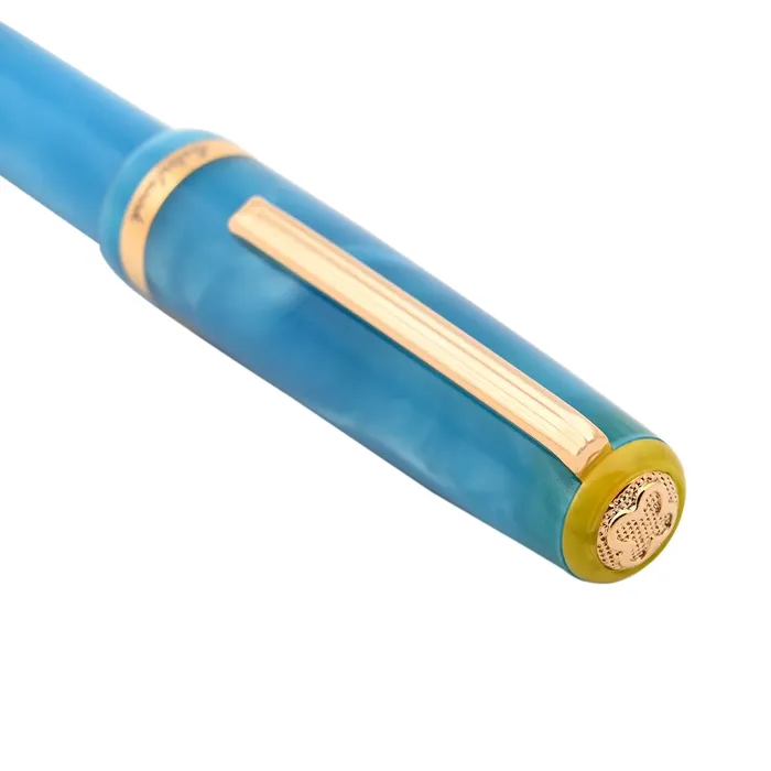 Esterbrook JR Breeze Blue Pocket Fountain Pen with Gold Trims - Medium
