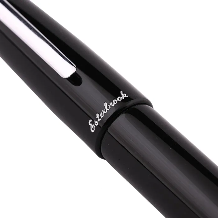 Esterbrook Estie Ebony Black Fountain Pen with Palladium Trims - Fine