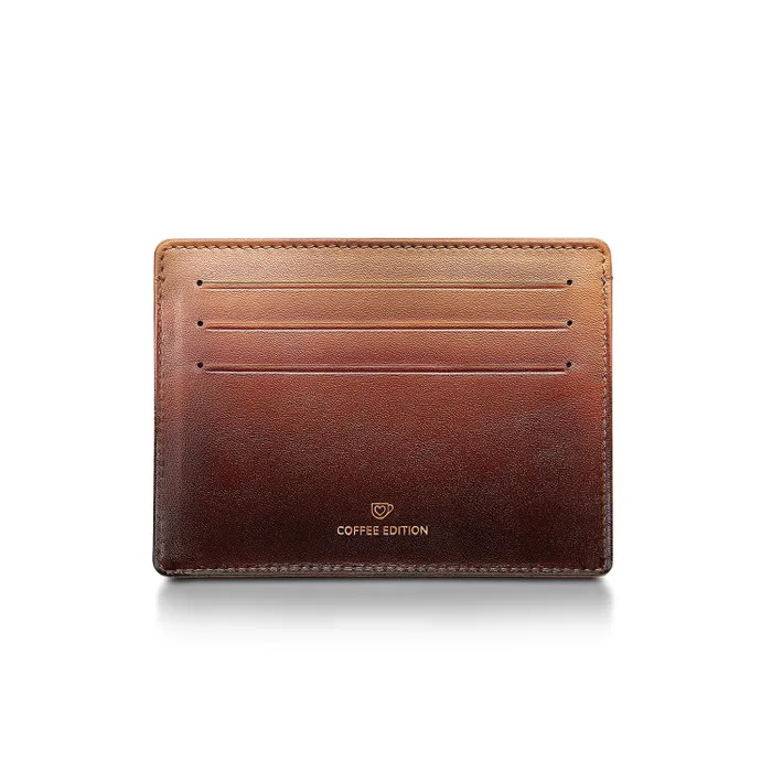 Sheaffer Gift Set 100 9374 Coffee Edition Ballpoint Pen with Regal Brown PVD Trims and Credit Card Holder - Matt Brown