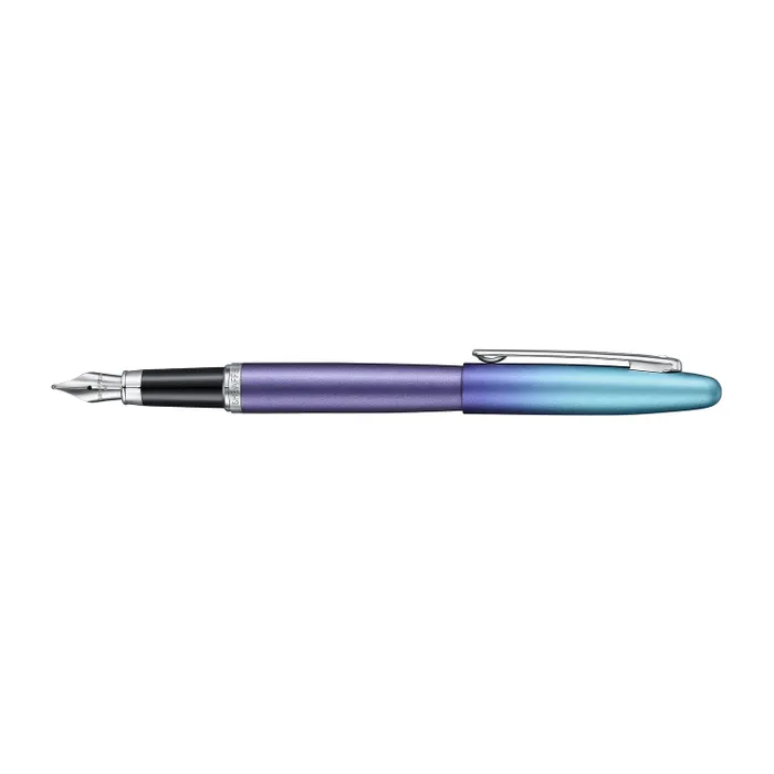 Sheaffer Expressions VFM 9430 Blue and Purple Pearlised Gradient Fountain Pen with Chrome-Plated Trims - Medium