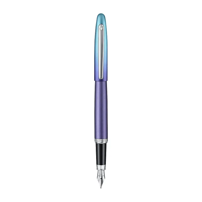 Sheaffer Expressions VFM 9430 Blue and Purple Pearlised Gradient Fountain Pen with Chrome-Plated Trims - Medium