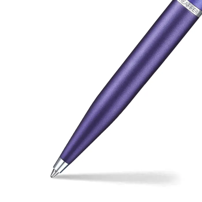 Sheaffer Expressions Gift Set VFM 9430 Blue and Purple Pearlised Gradient Ballpoint Pen with Genuine Leather Card Case