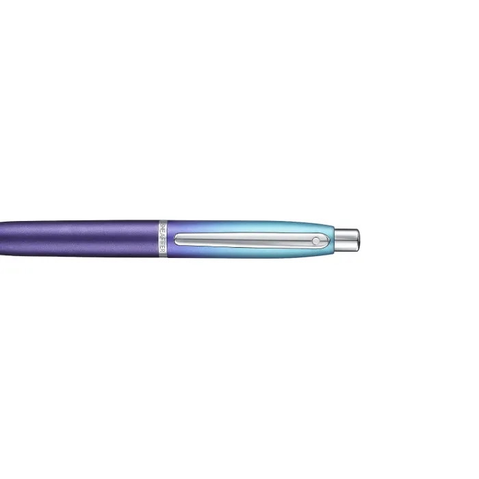 Sheaffer Expressions Gift Set VFM 9430 Blue and Purple Pearlised Gradient Ballpoint Pen with Genuine Leather Card Case