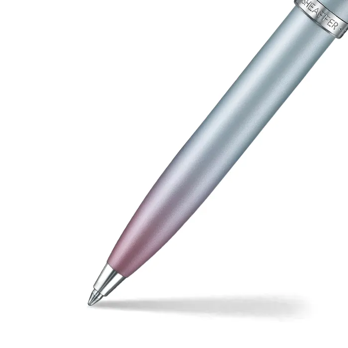 Sheaffer Expressions Gift Set 100 9376 Blue and Pink Pearlised Gradient Ballpoint Pen with Chrome-plated Trims and Small Notebook