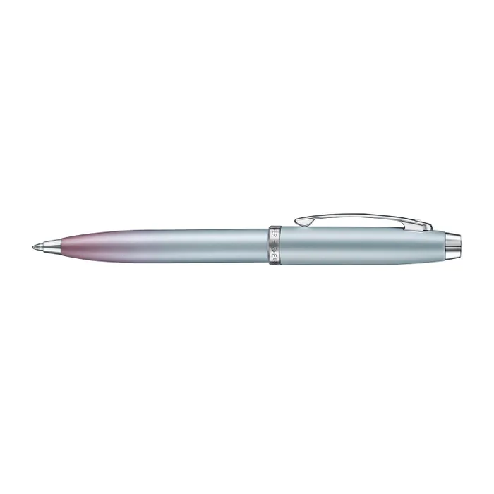 Sheaffer Expressions Gift Set 100 9376 Blue and Pink Pearlised Gradient Ballpoint Pen with Chrome-plated Trims and Small Notebook