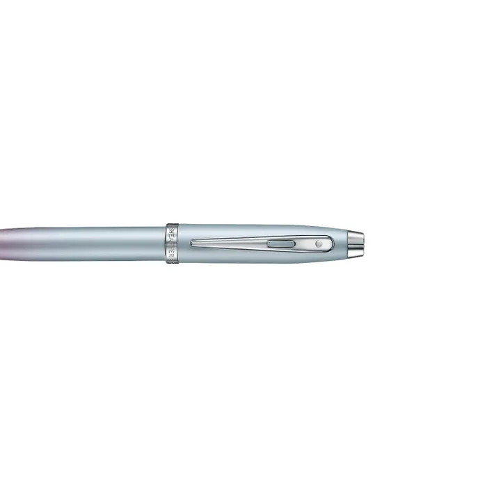 Sheaffer Expressions Gift Set 100 9376 Blue and Pink Pearlised Gradient Ballpoint Pen with Chrome-plated Trims and Small Notebook