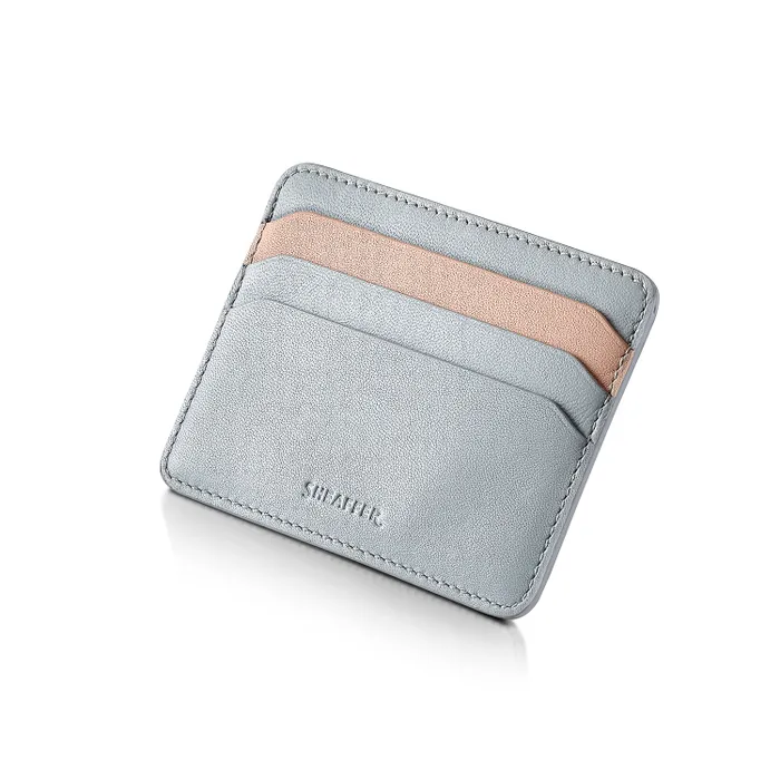 Sheaffer Expressions Gift Set 100 9376 Blue and Pink Pearlised Gradient Ballpoint Pen with Chrome-plated Trims and Genuine Leather Credit Card Holder