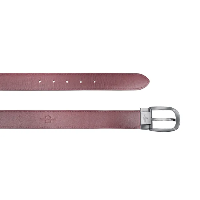 Lapis Bard Mandeville Croc-Textured 35 MM Buckle Belt - Dark Brown