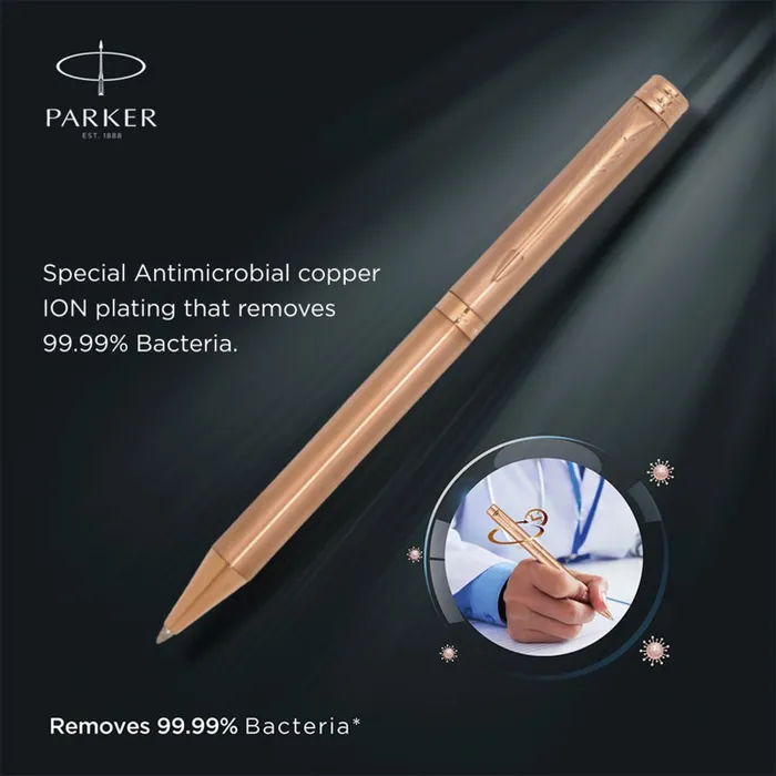 Parker Folio Antimicrobial Rose Gold Ballpoint Pen
