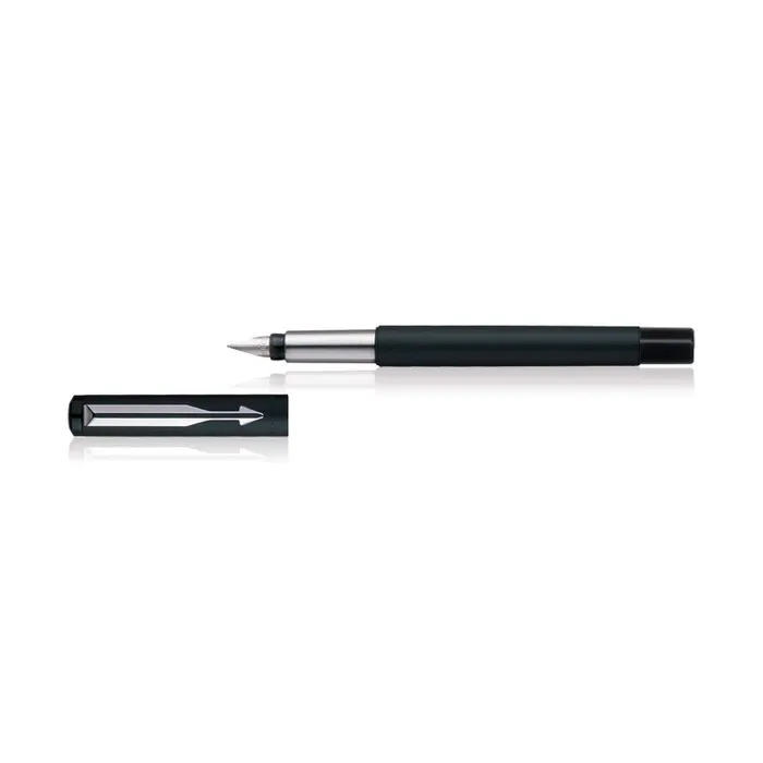 Parker Vector Matte Black Fountain Pen With Chrome Trim-Fine