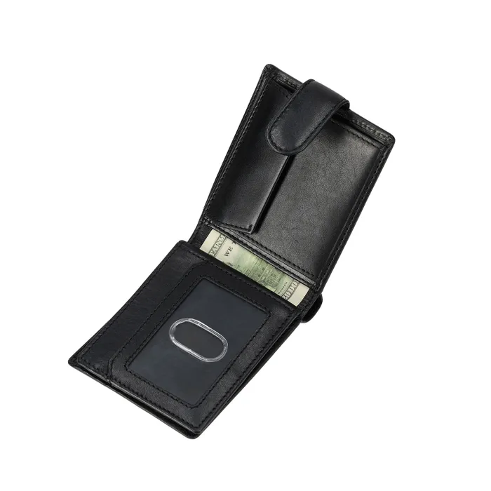 Jekyll & Hide 2790 Bifold Wallet With Coin And ID Window - Black
