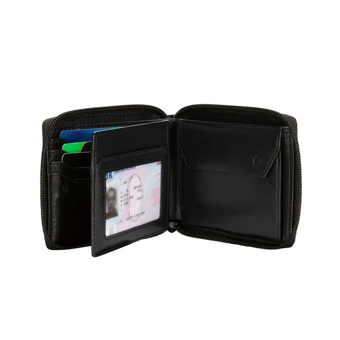 Jekyll & Hide 4295 Zip Around Coin Wallet - Black