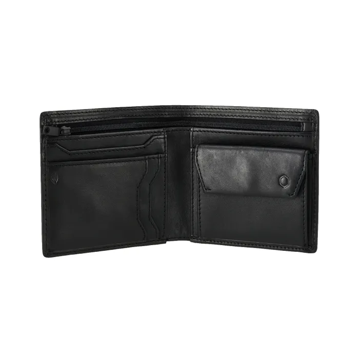 Jekyll & Hide 6492 Medium Bifold Wallet With Coin - Black