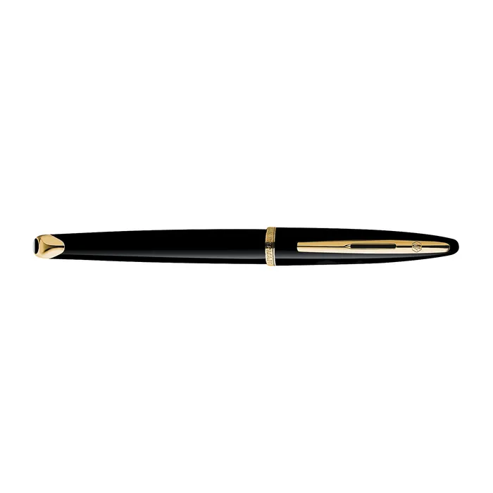 Waterman CarÃ¨ne Black Sea with Golden Trim Fountain Pen-Medium