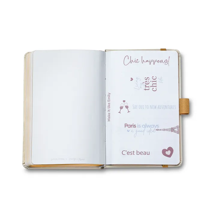 Sheaffer Emily in Paris Small Journal 90 GSM Ink Friendly with Embossed Eiffel Tower - Beige