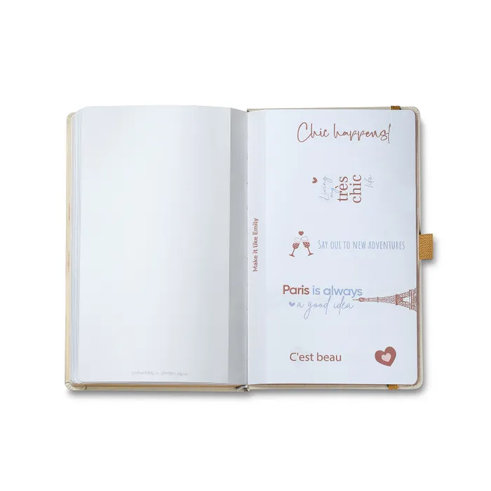 Sheaffer Emily in Paris Medium Journal 90 GSM Ink Friendly with Embossed Eiffel Tower - Beige