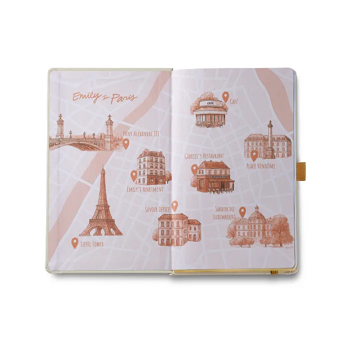 Sheaffer Emily in Paris Medium Journal 90 GSM Ink Friendly with Embossed Eiffel Tower - Beige