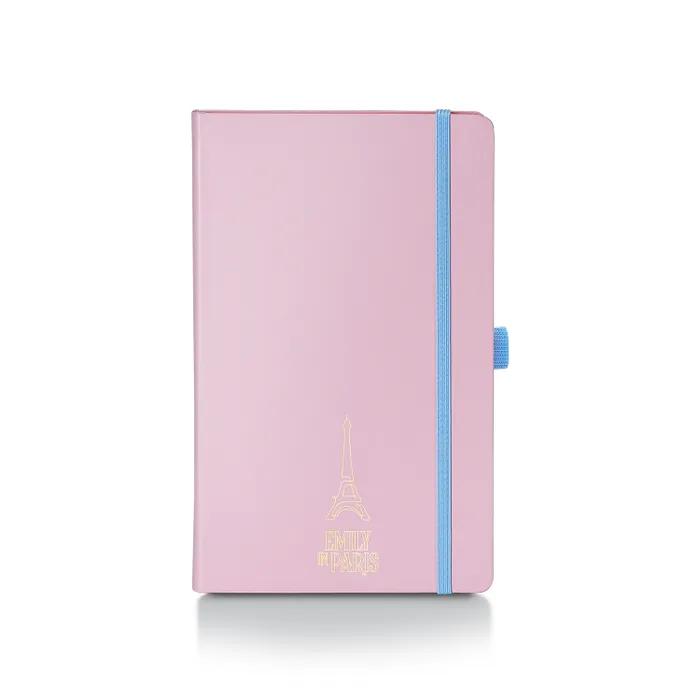 Sheaffer Emily in Paris Medium Journal 90 GSM Ink Friendly with Embossed Eiffel Tower - Pink