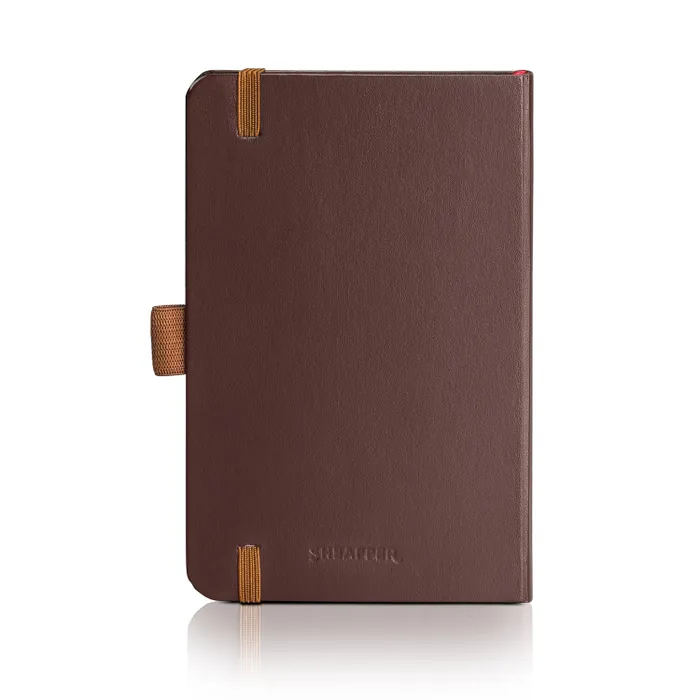 Sheaffer Echoes Of Red 90 GSM Hardbound Small Notebook - Dark Brown