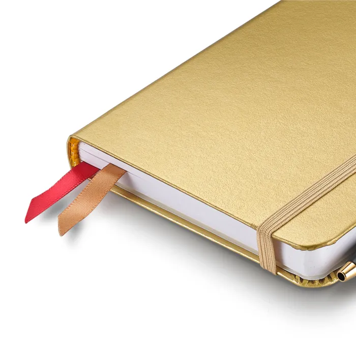 Sheaffer Eternal Shine 90 GSM Hardbound Small Notebook - Metallic Gold