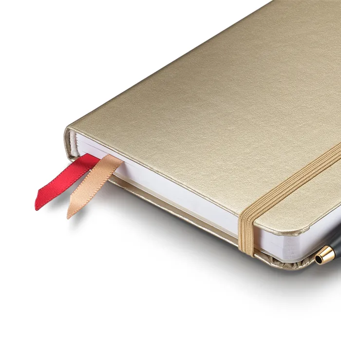 Sheaffer Eternal Shine 90 GSM Hardbound Small Notebook - Metallic Champagne Gold