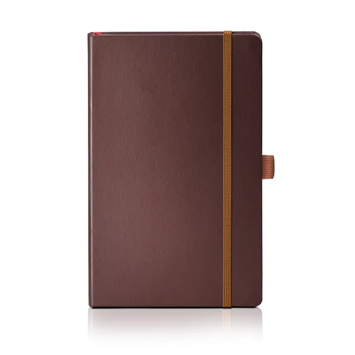 Sheaffer Echoes Of Red 90 GSM Hardbound Medium Notebook - Dark Brown