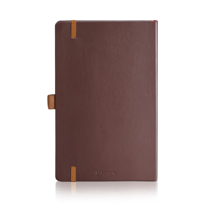 Sheaffer Echoes Of Red 90 GSM Hardbound Medium Notebook - Dark Brown