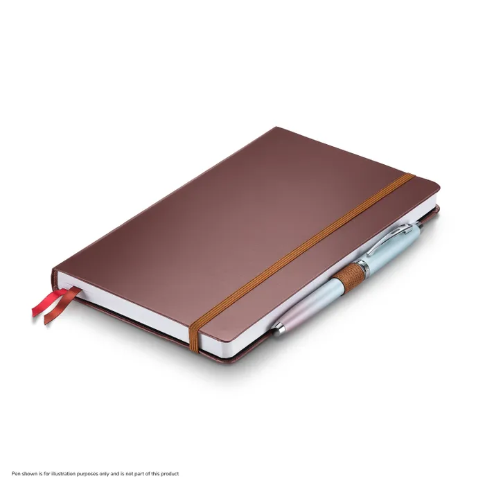 Sheaffer Echoes Of Red 90 GSM Hardbound Medium Notebook - Dark Brown