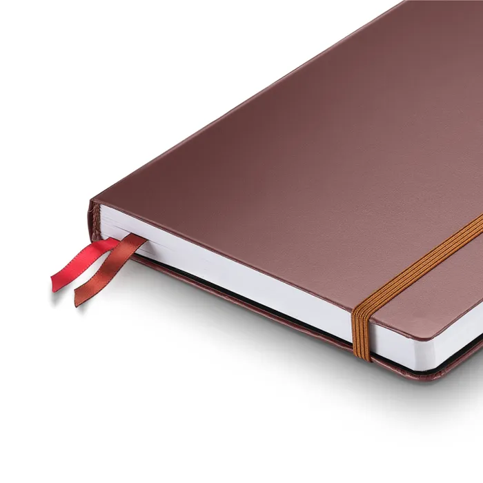 Sheaffer Echoes Of Red 90 GSM Hardbound Medium Notebook - Dark Brown
